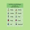 A chart titled "Just Ordinarily Odd Designs - Don't Bottle It Up: Emotion Potions User Key" against a light green background features nine potion bottles, each labeled with different emotions: Happy, Anxious, Content, Excited, Lonely, Tired, Angry, Loved, and Depressed.