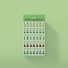 A pack of stickers titled "Don't Bottle It Up - Emotion Potions" featuring small graphics of potion bottles. The stickers display rows of bottles filled with colorful liquids. The green packaging has the text "Just Ordinarily Odd Designs" at the top.
