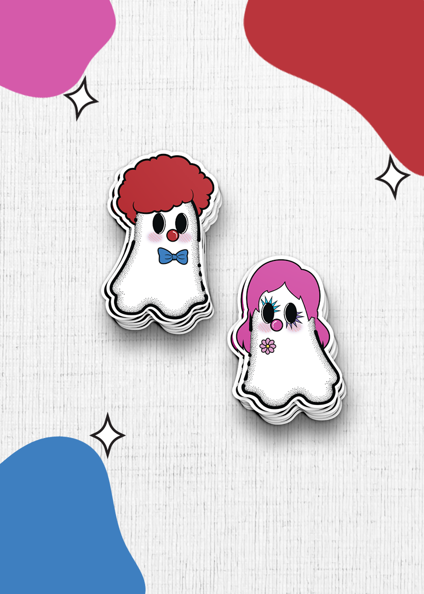 Just Clowning Around – Halloween Sticker Duo