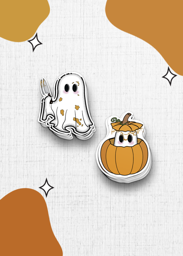 Pumpkin Carving- Halloween Sticker Duo