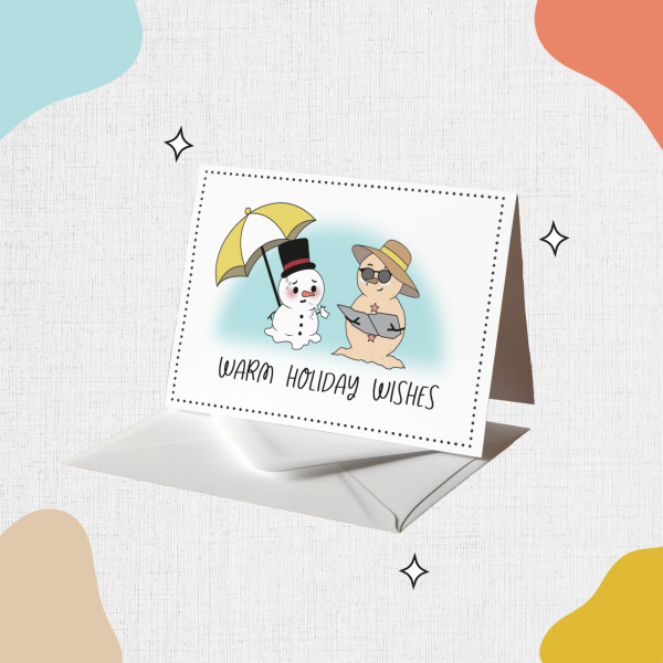 Warm Holiday Wishes - Christmas Card