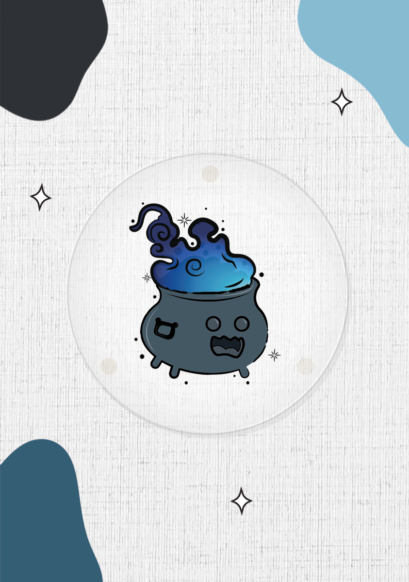 Cauldron Pal Coasters – Blazing Blue