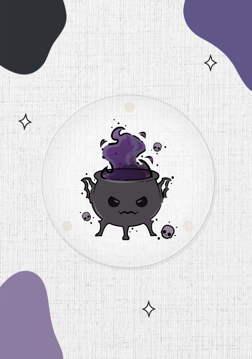Cauldron Pal Coasters- Peculiar Purple