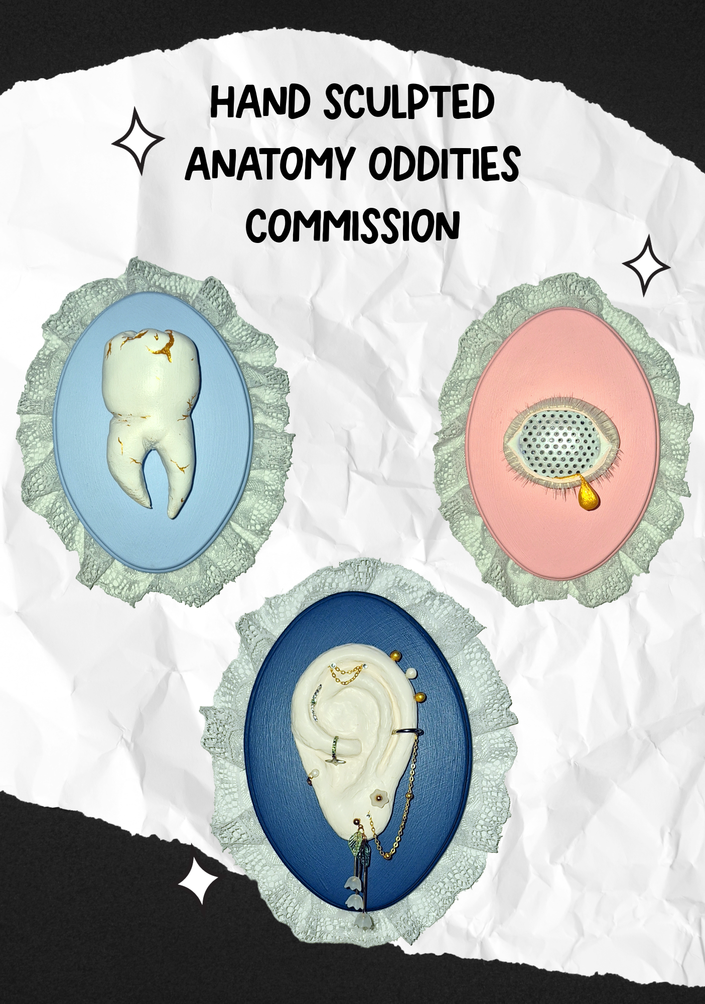 Hand Sculpted Anatomy Oddities – Commissions