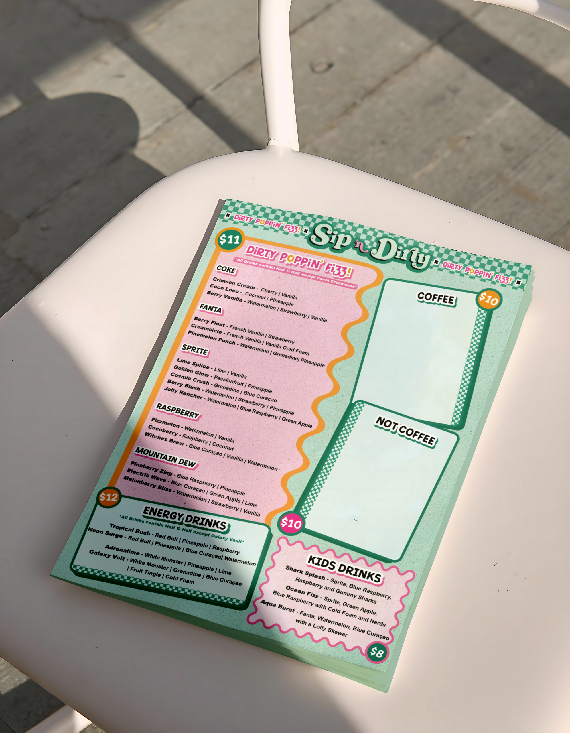 Menu Partially Filled